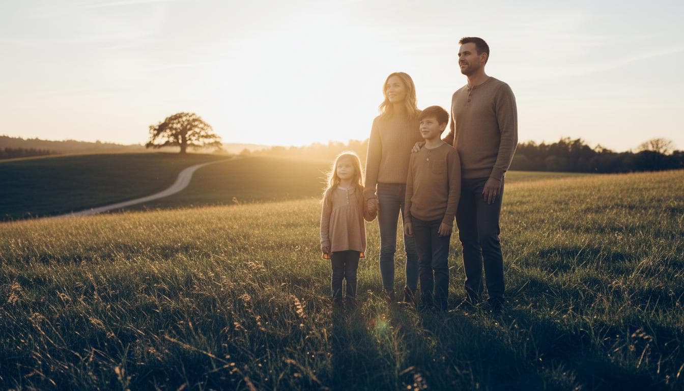 Family outdoors representing legacy and long-term planning