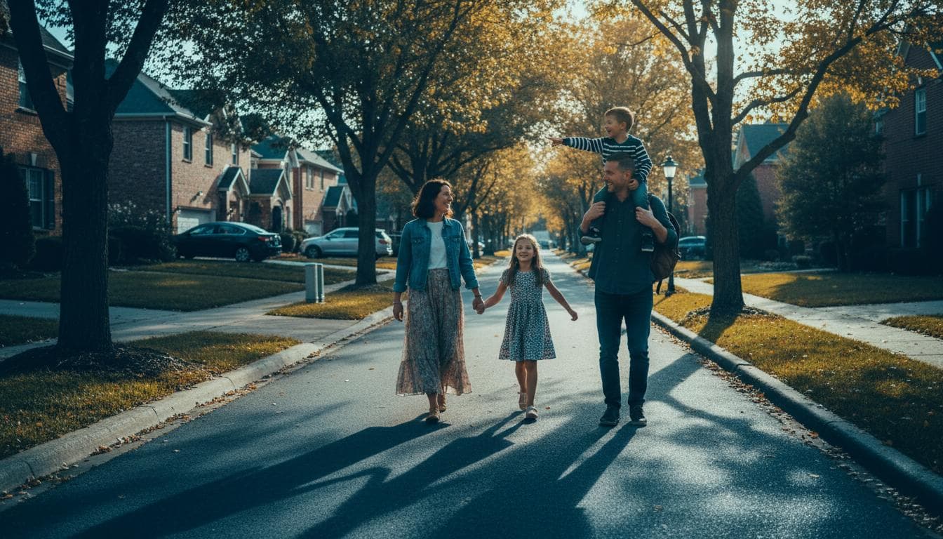Family walking together outdoors representing long-term planning